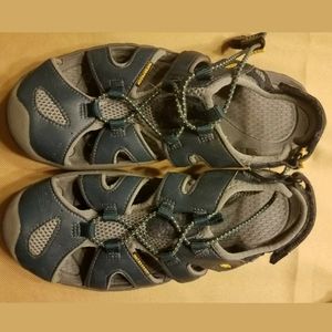 Keen premium leather sandals navy/grey kids 5